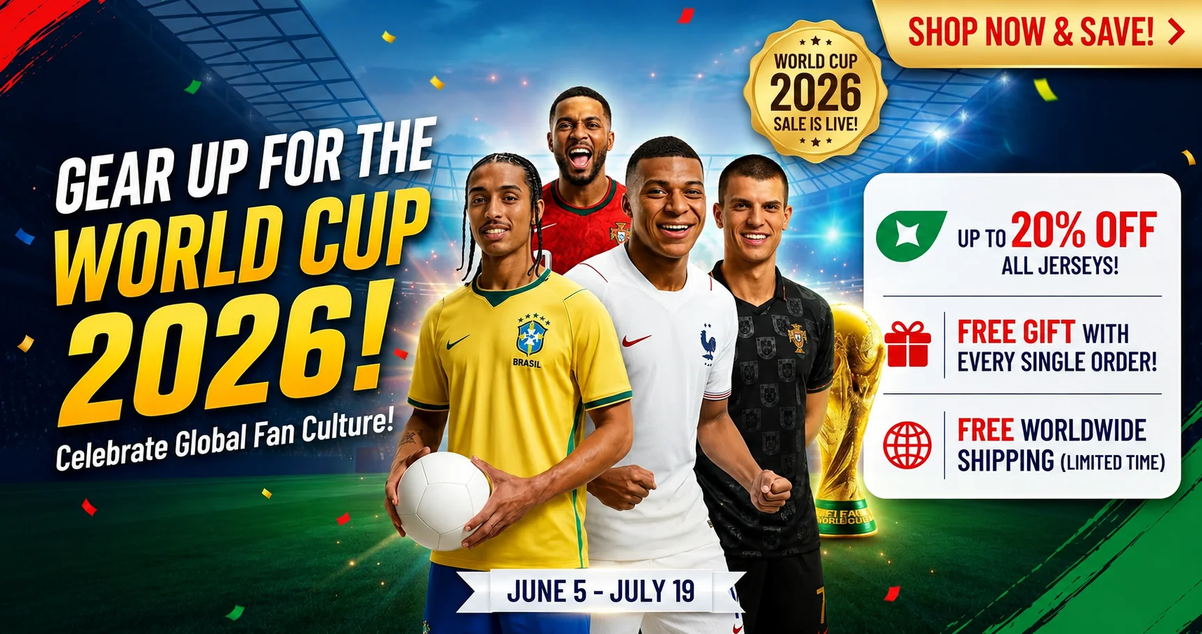 Gear Up for World Cup 2026: Score the Best Football Jerseys at FansJerseyHub!