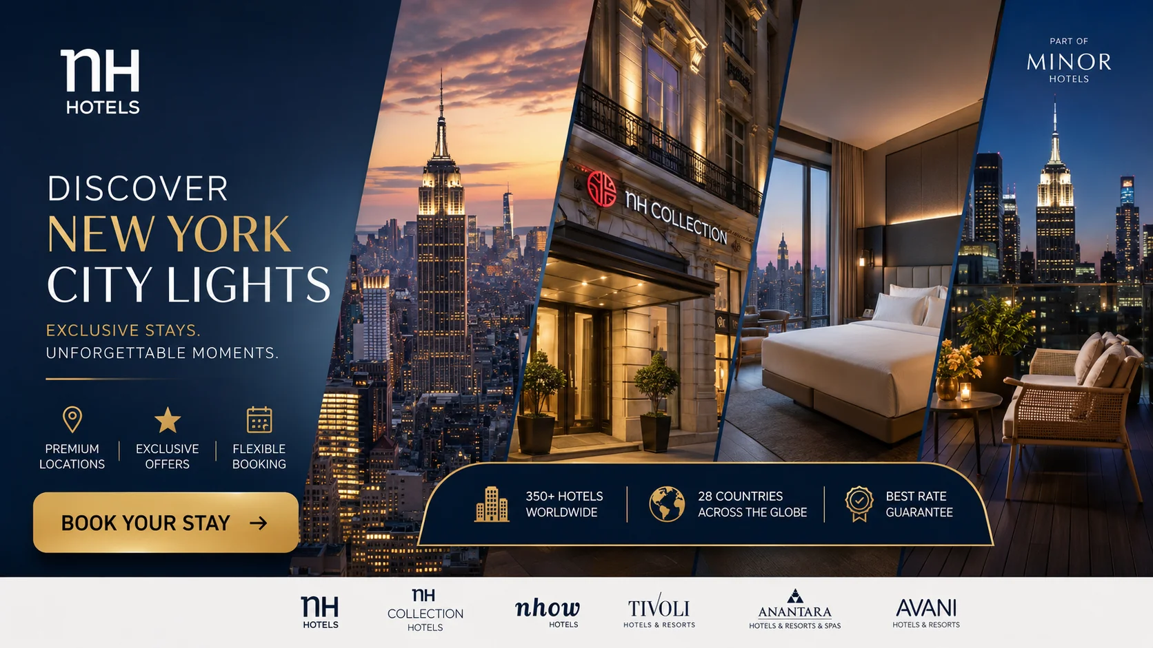 NH Hotels global urban properties and premium city-center accommodations