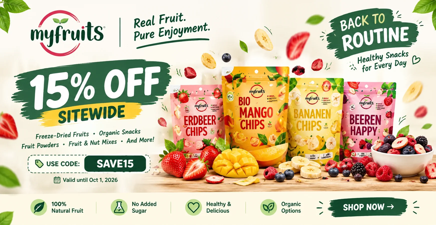 myfruits Discount Code September 2026: Save 15% on Freeze-Dried Fruit Snacks