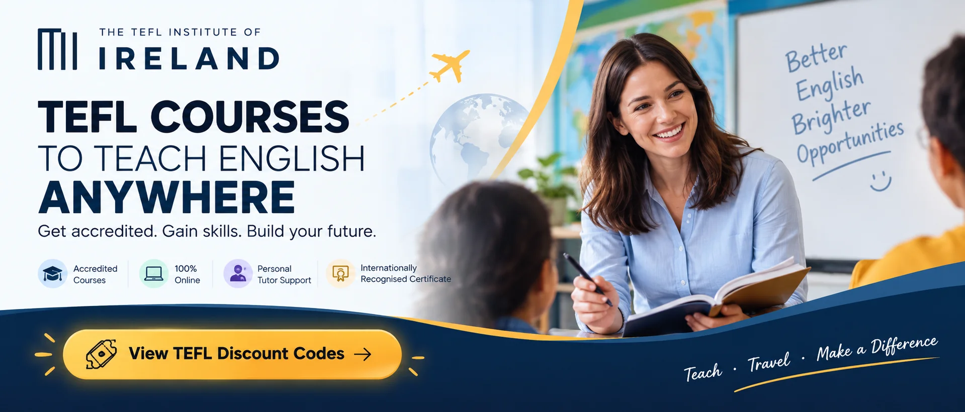 The TEFL Institute of Ireland online TEFL courses and discount codes for accredited teacher training