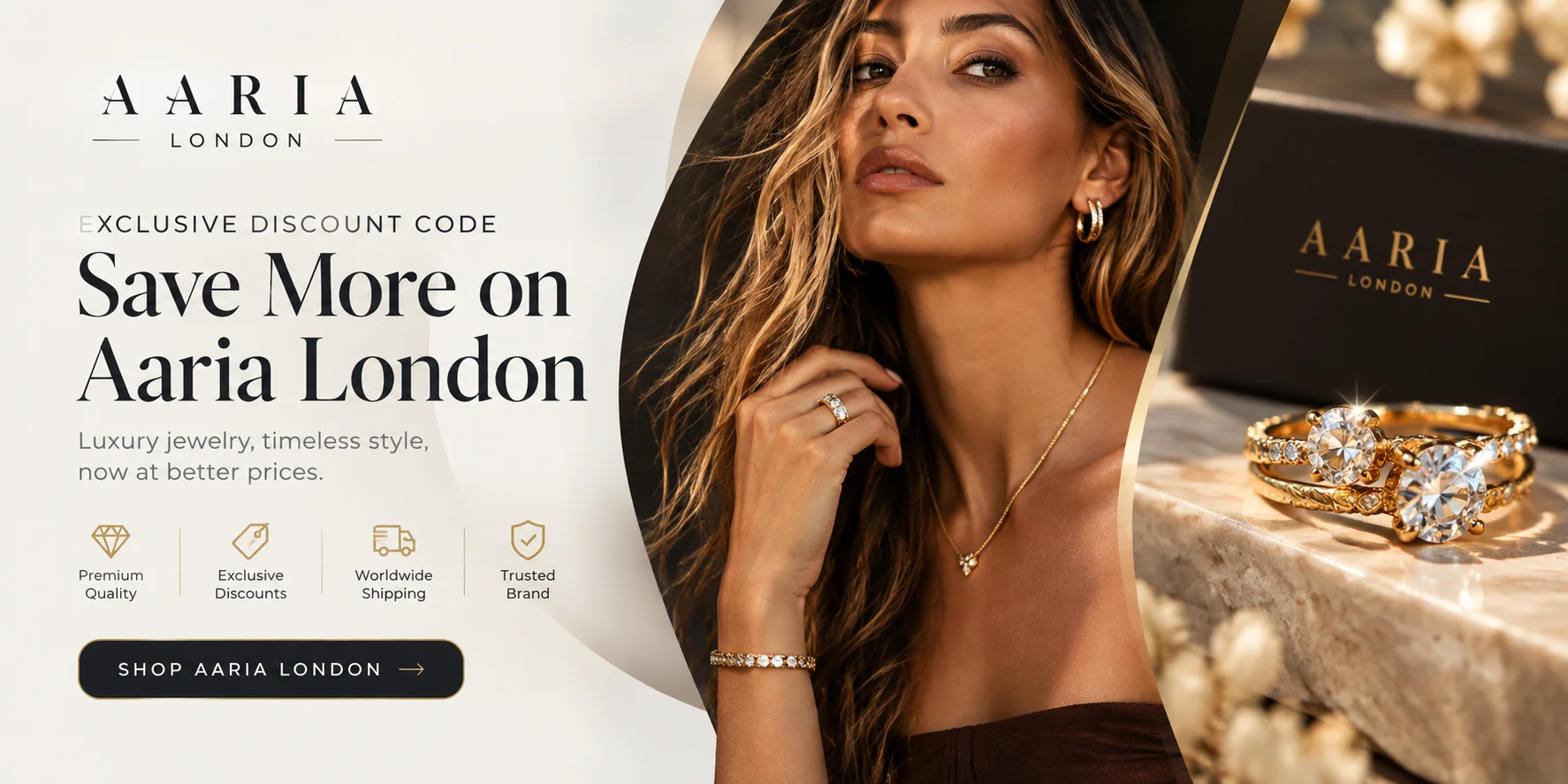 Aaria London Discount Code: 10% Off Everyday Luxury Jewelry
