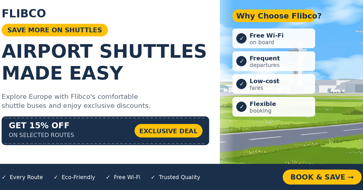Flibco Global Discount Code September 2026 - 15% Off Airport Shuttle Deals