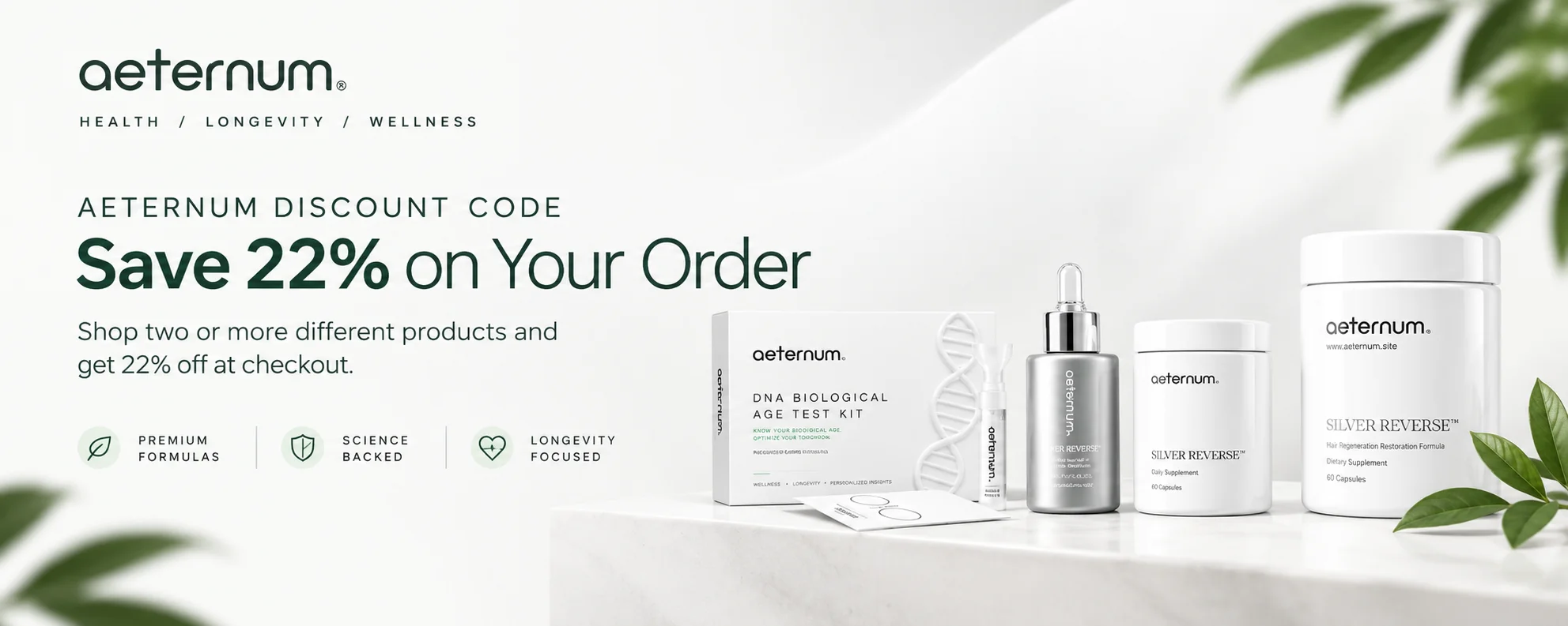 Aeternum Company discount code and 22% off offer for eligible products