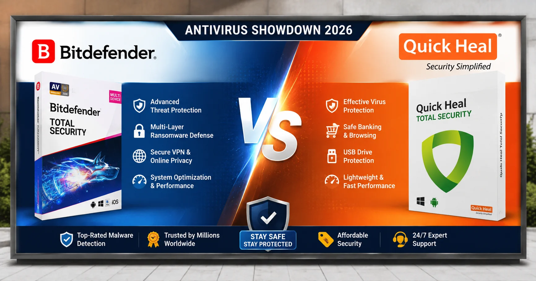 Bitdefender vs Quick Heal: Which Antivirus Is Better in 2026?