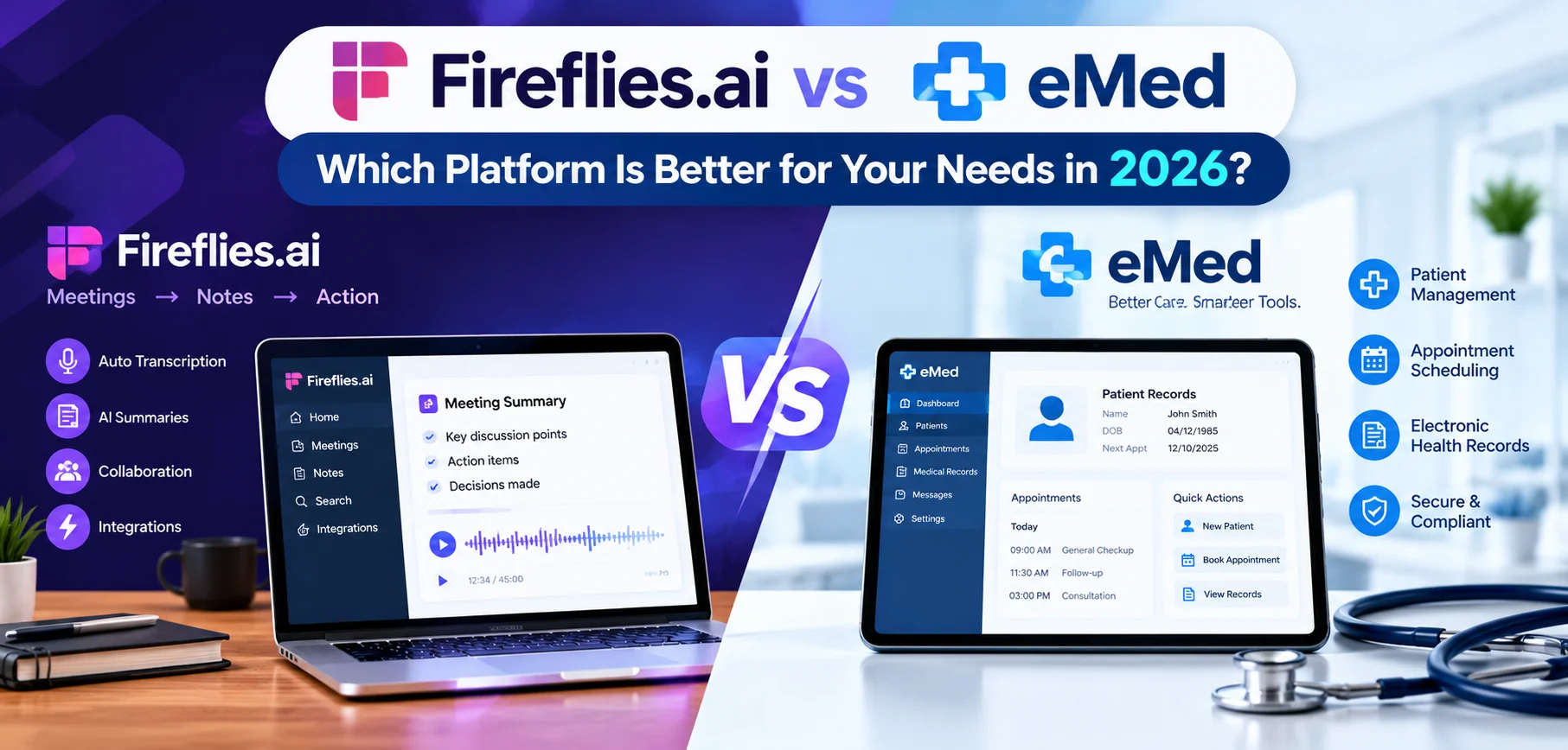 Fireflies.ai vs eMed: Which Platform Is Better for Your Needs in 2026?