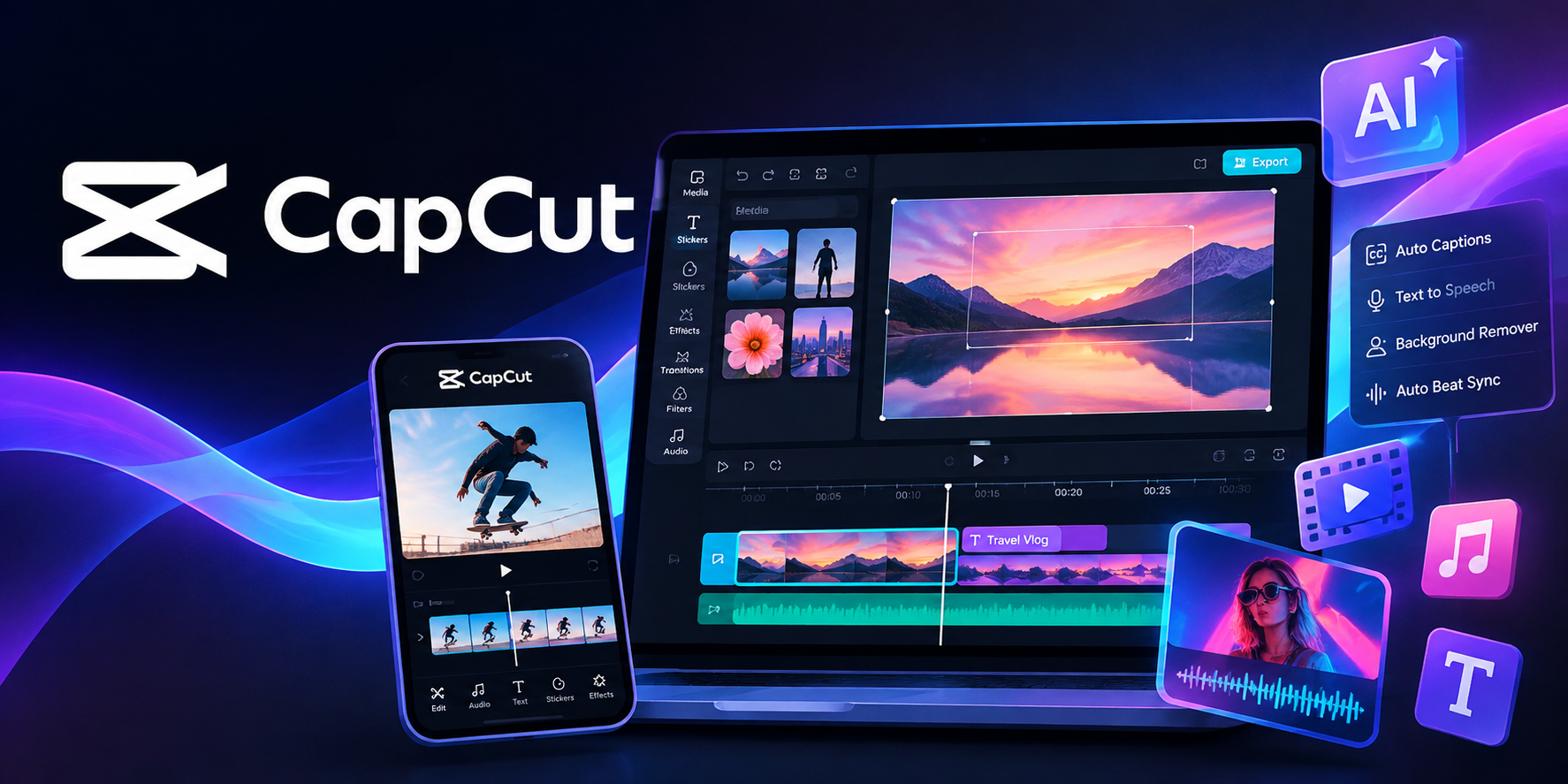CapCut AI video and photo editing platform