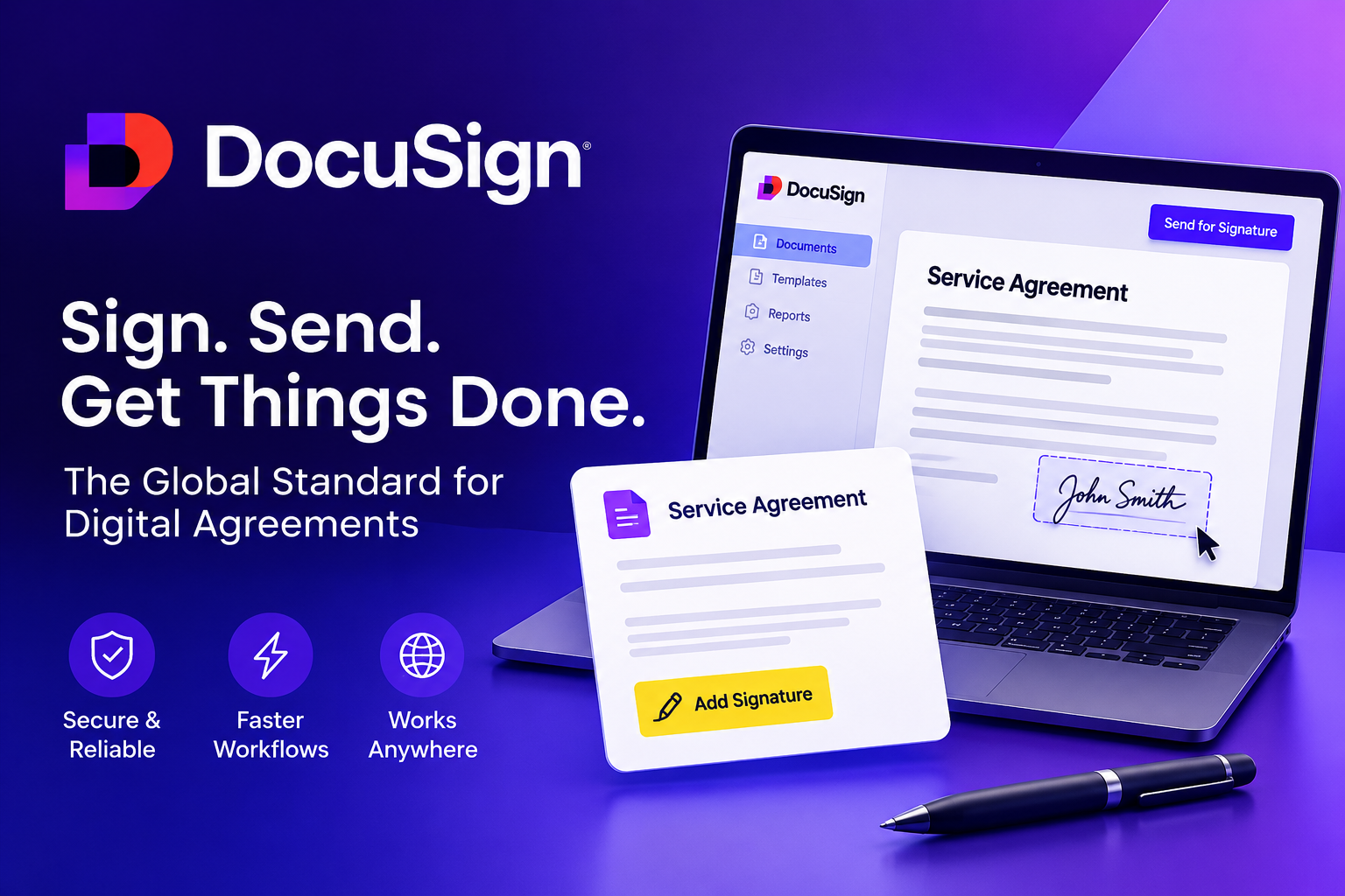 DocuSign electronic signature and agreement management platform