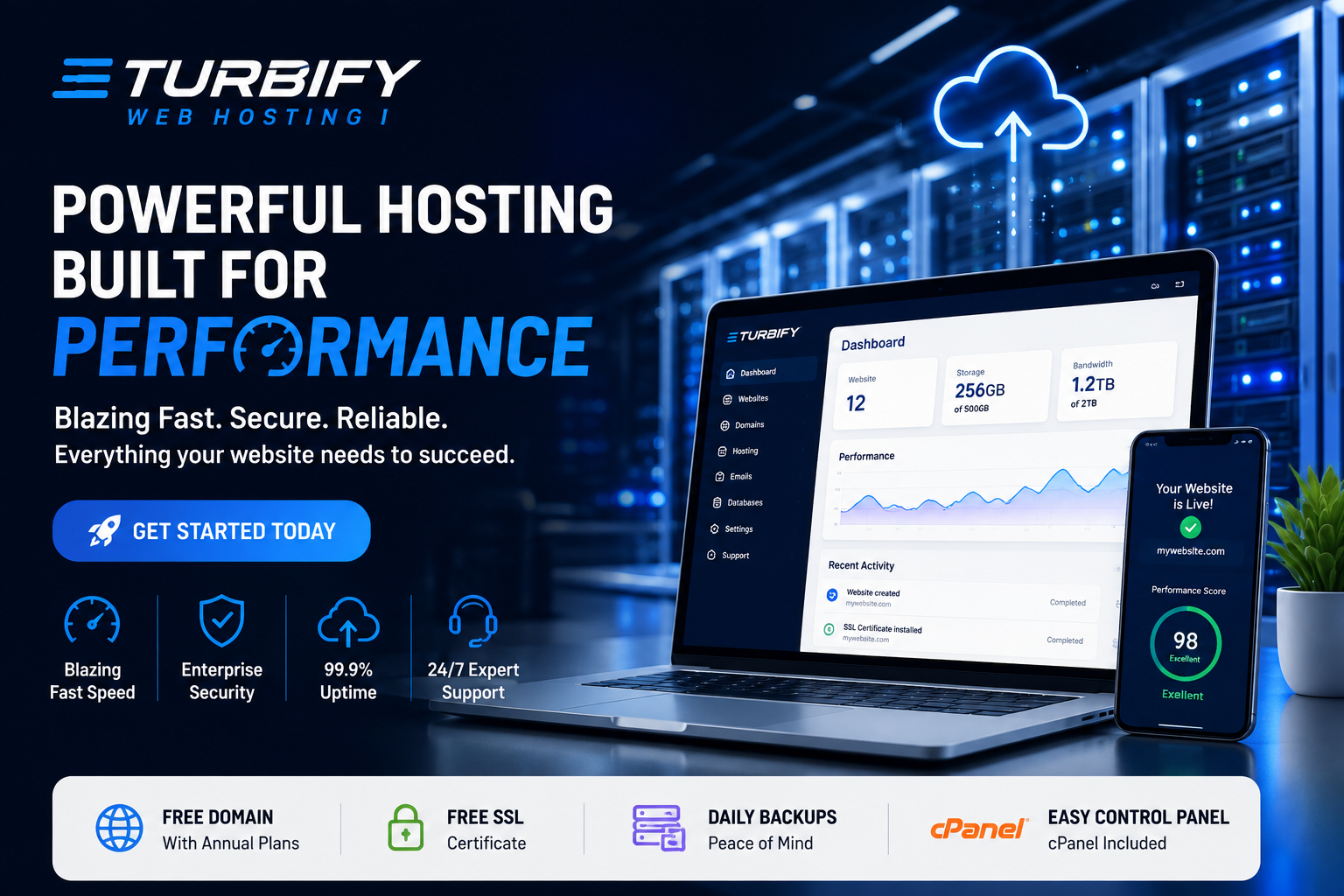 Turbify web hosting, domains, and business tools