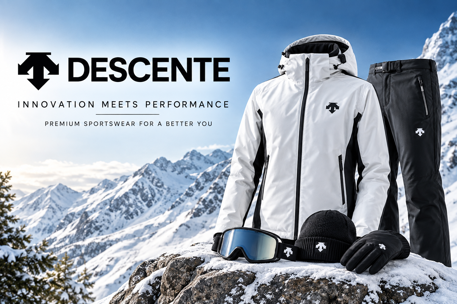 DESCENTE Singapore online store featuring premium sportswear, running shoes, golf apparel, training wear, ALLTERRAIN clothing, cycling gear, sneakers, and sports accessories.