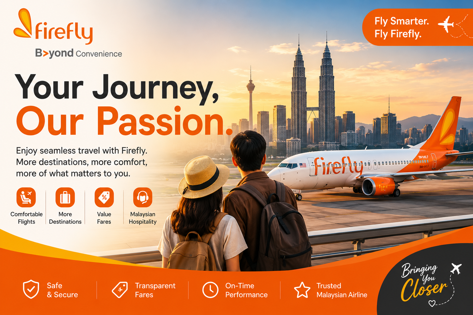 Firefly Malaysia airline featuring affordable domestic and international flights, travel services, holiday deals, baggage options, and convenient regional travel across Southeast Asia.