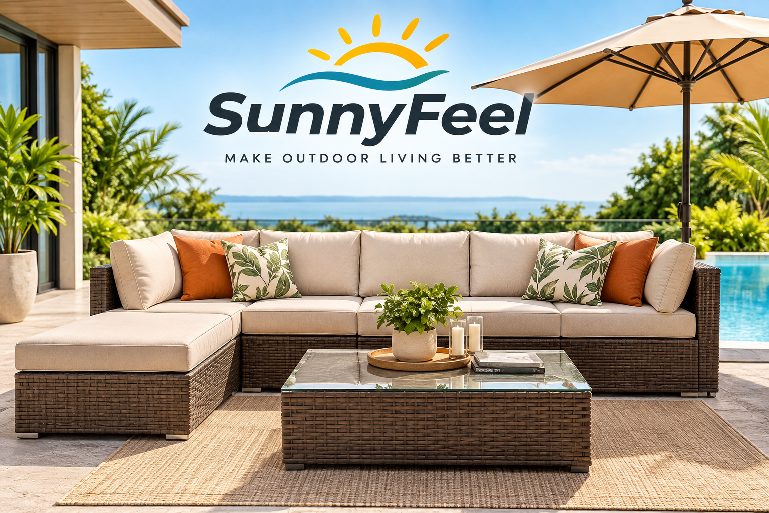 SunnyFeel Outdoor online store featuring camping chairs, beach chairs, outdoor wagons, folding tables, hiking chairs, inflatable furniture, and outdoor gear.