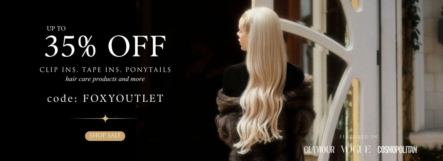 Foxy Locks logo premium Remy human hair extensions and beauty products