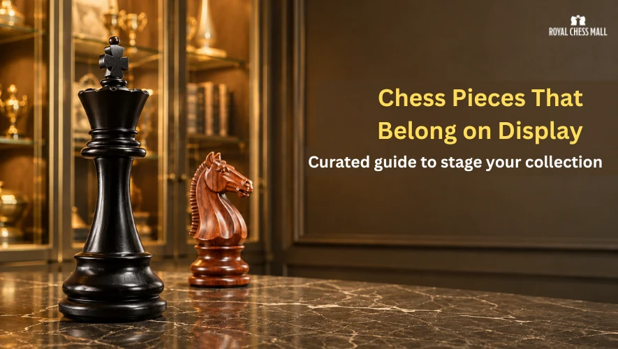 The Chess Store collection featuring wooden chess sets, classic Staunton pieces, premium chess boards, digital chess clocks, storage boxes, and tournament accessories.
