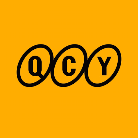 QCY electronics collection featuring wireless Bluetooth earbuds, noise-cancelling headphones, open-ear audio devices, gaming headsets, smartwatches, and audio accessories.