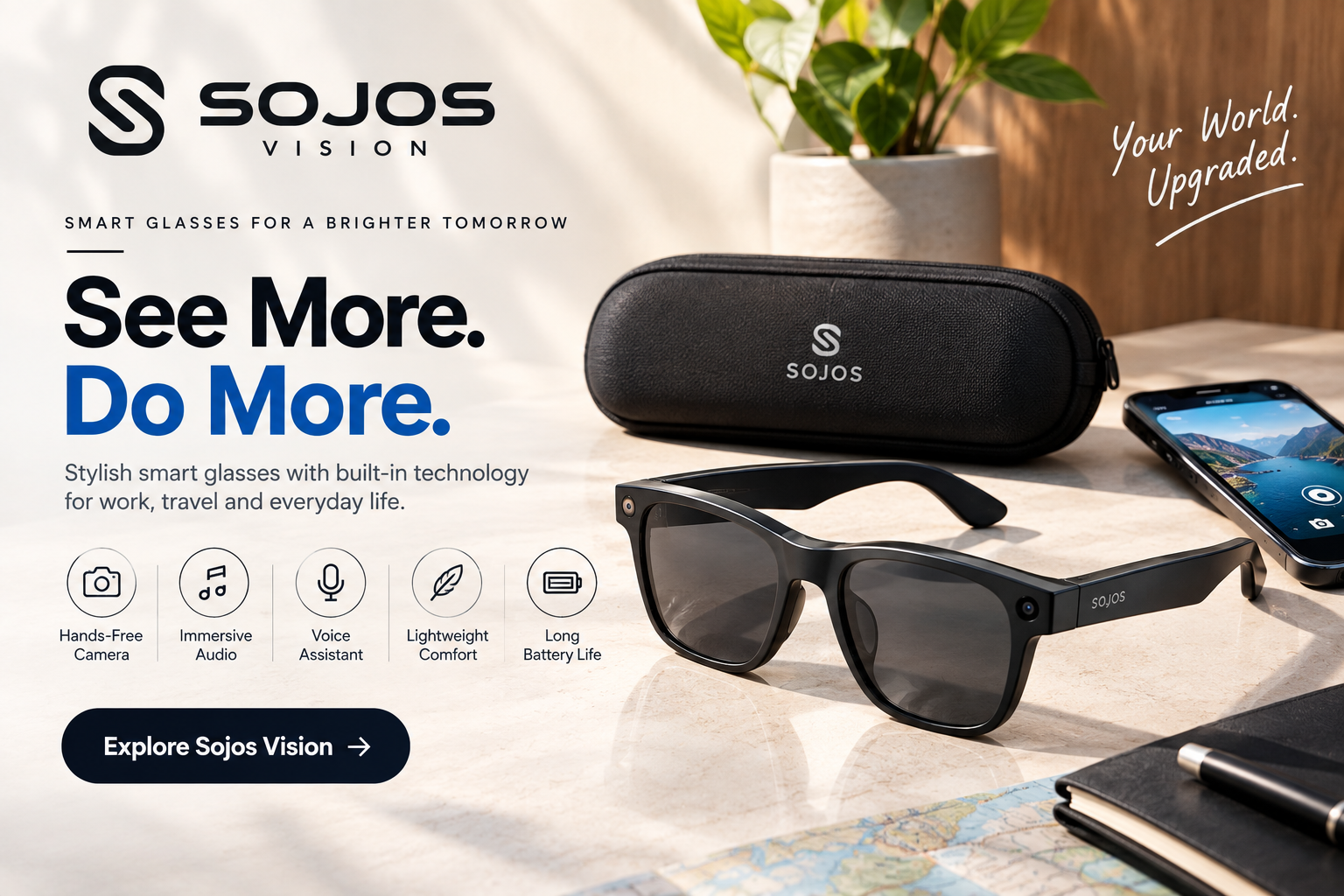 SOJOS VISION eyewear store featuring stylish sunglasses, eyeglasses, blue light glasses, polarized sunglasses, prescription eyewear, and fashionable frames.